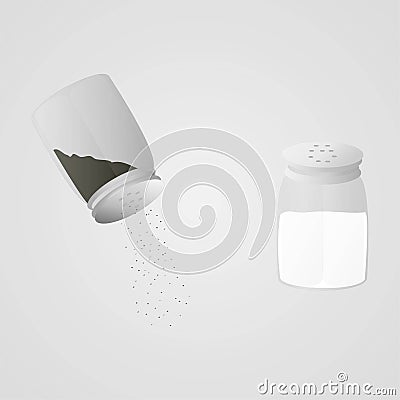 Salt and pepper Vector Illustration