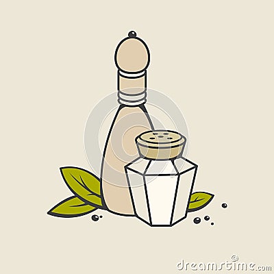 Salt and pepper Vector Illustration