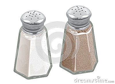 Salt and Pepper Shakers Stock Photo