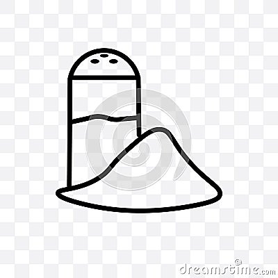 Salt and pepper vector linear icon isolated on transparent background, Salt and pepper transparency concept can be used for web an Vector Illustration