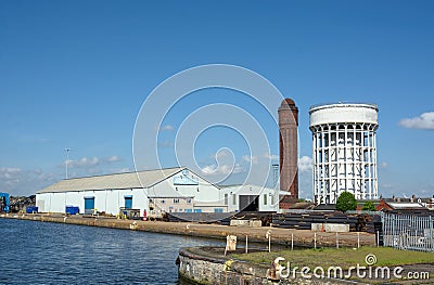 Water towers. Salt & Pepper Pots, Goole, East Riding of Yorkshire, UK Editorial Stock Photo