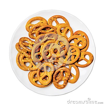 Salt pretzels isolated Stock Photo