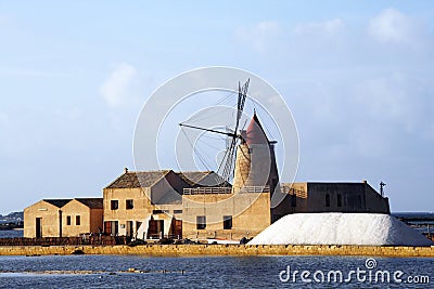 Salt production Stock Photo