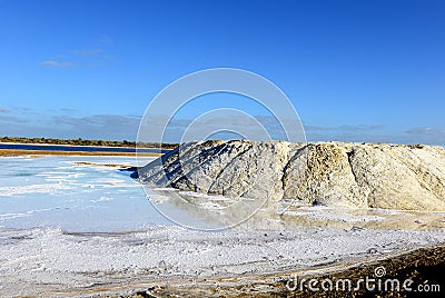 Salt Production in India Stock Photo