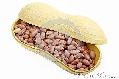 Salt-roasted peanuts Stock Photo