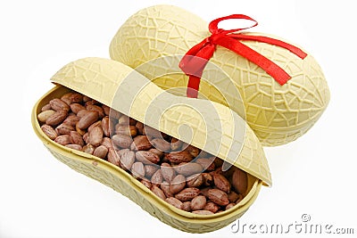 Salt-roasted peanuts Stock Photo