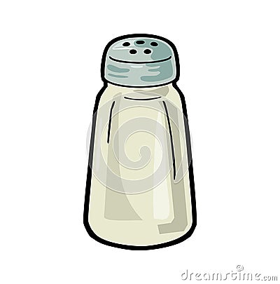 Salt shaker.Color vector illustration isolated on white Vector Illustration