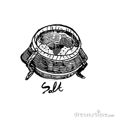 Salt Shaker Cartoon Illustration