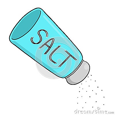 Salt pouring out of a salt shaker illustration Cartoon Illustration