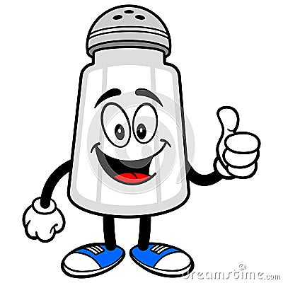 Salt Shaker with Thumbs Up Vector Illustration