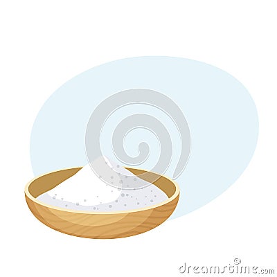 Salt or some powder bowl Vector Illustration