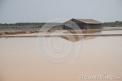 Salt storage Stock Photo