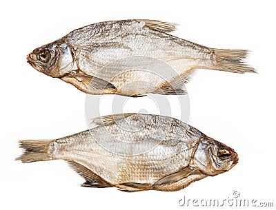 Salted bream on a white background Stock Photo