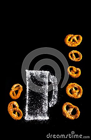 Salted Brezel pretzels Stock Photo