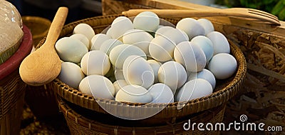 salted egg in market bangkok thailand Stock Photo