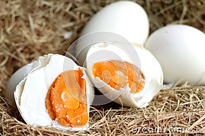 salted egg Stock Photo
