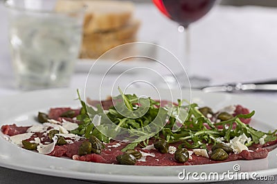 Salted meat from trentino Stock Photo