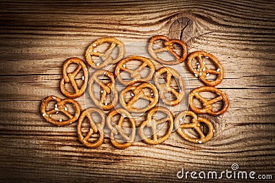 Salted pretzel snacks Stock Photo