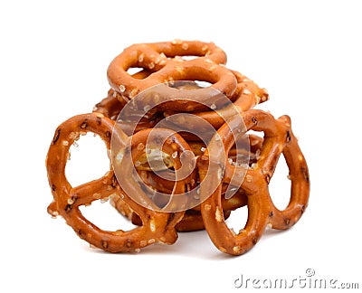 Salted pretzel snacks Stock Photo