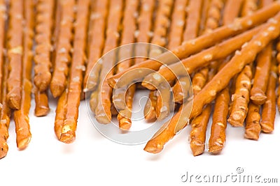 Salted pretzel stick Stock Photo