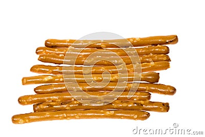 Salted Pretzel Sticks Stock Photo