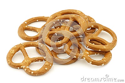 Salted pretzels Stock Photo