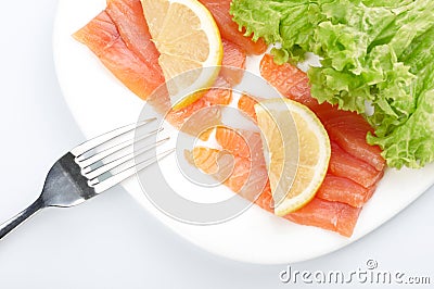 Salted salmon Stock Photo