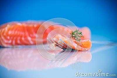 Salted salmon Stock Photo