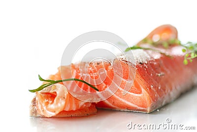 Salted salmon Stock Photo