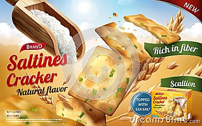 Saltines cracker ads Cartoon Illustration