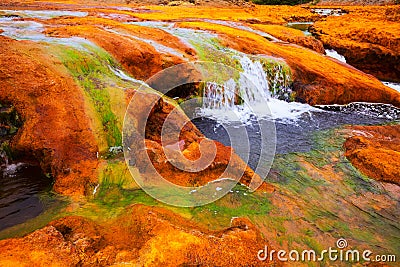 Salto del Agrio and Agrio river Stock Photo