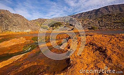 Salto del Agrio and Agrio river Stock Photo