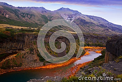 Salto del Agrio and Agrio river Stock Photo