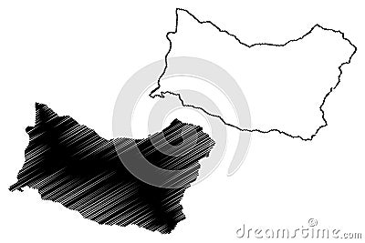 Salto Department Departments of Uruguay, Oriental Republic of Uruguay map vector illustration, scribble sketch Salto map Vector Illustration