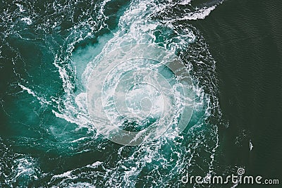 Saltstraumen sea whirlpools natural phenomenon Stock Photo