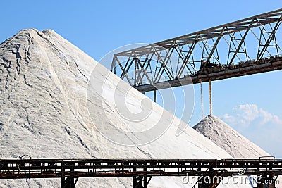 Saltworks of Margherita di Savoia, Italy Stock Photo
