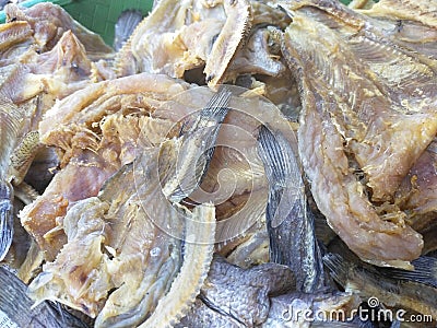 Salty fish. Kalimantan native river fish. Very nutritious and helps healing. Stock Photo