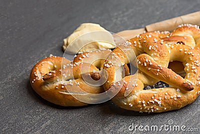 Salty Pretzel snack Stock Photo