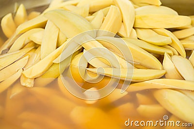 Salty sour Mango pickle fruit reservation Stock Photo