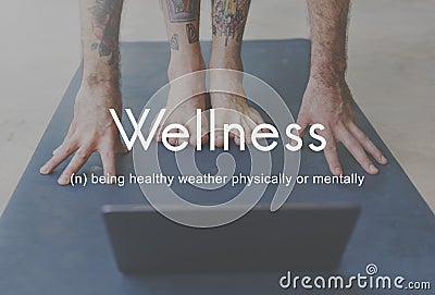 Salubrious Wellness Healthy Fitness Strong Powerful Concept Stock Photo