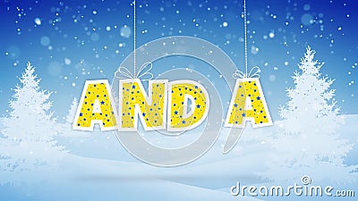 Saludo de la Feliz Año Nuevo de la Feliz Navidad con las secuencias atadas ilustración del vector Saludo de la Feliz Año Nuevo de la Feliz Navidad con las secuencias atadas ilustración del vector