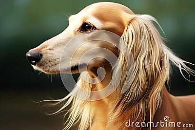 Saluki purebred beautiful breed of dog, background nature Stock Photo