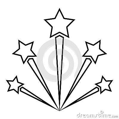 Salute firework icon black color illustration flat style simple image Vector Illustration