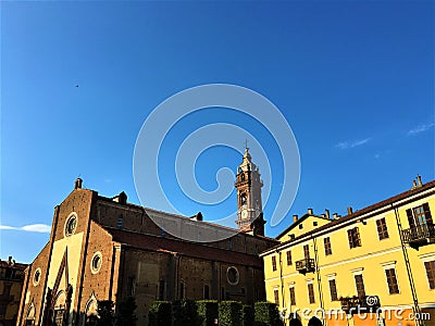 Saluzzo town, Piedmont region, Italy. Cathedral of Maria Vergine Assunta, art, history and religion Stock Photo