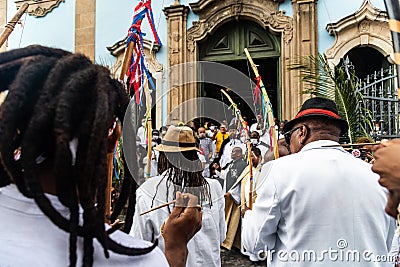 Group of Capoeira practitioners play in the Bahia Independence c Editorial Stock Photo