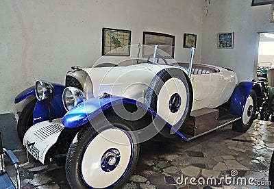Voisin C3 MOM car 1921-Salvador Claret`s collection of cars and motorcycles in Sils, Barcelona, Catalonia, Spain Editorial Stock Photo