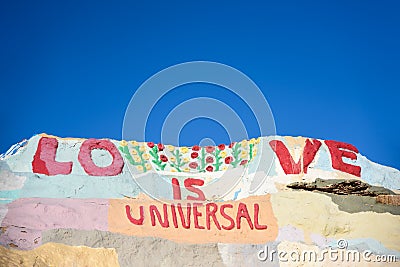 Salvation Mountain - Love is Universal Editorial Stock Photo