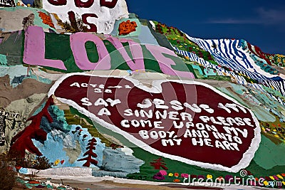 Salvation Mountain, Niland, California Editorial Stock Photo