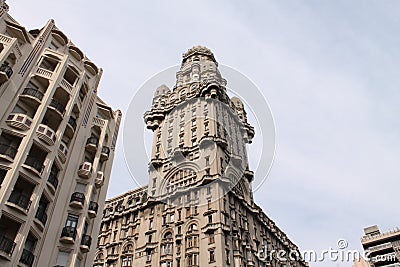 Salvo palace street in Montevideo, Uruguay Stock Photo