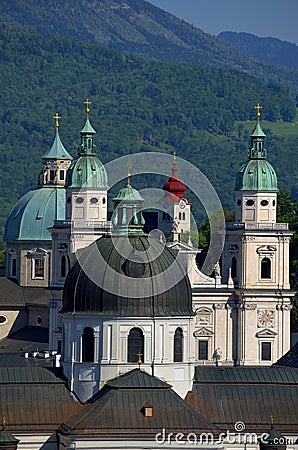 Salzburd domes Stock Photo